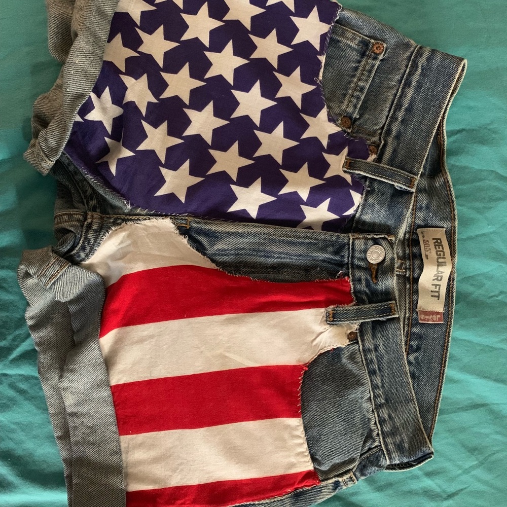 DIY American flag shorts